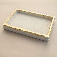 Gold-Trim Decorative Tray